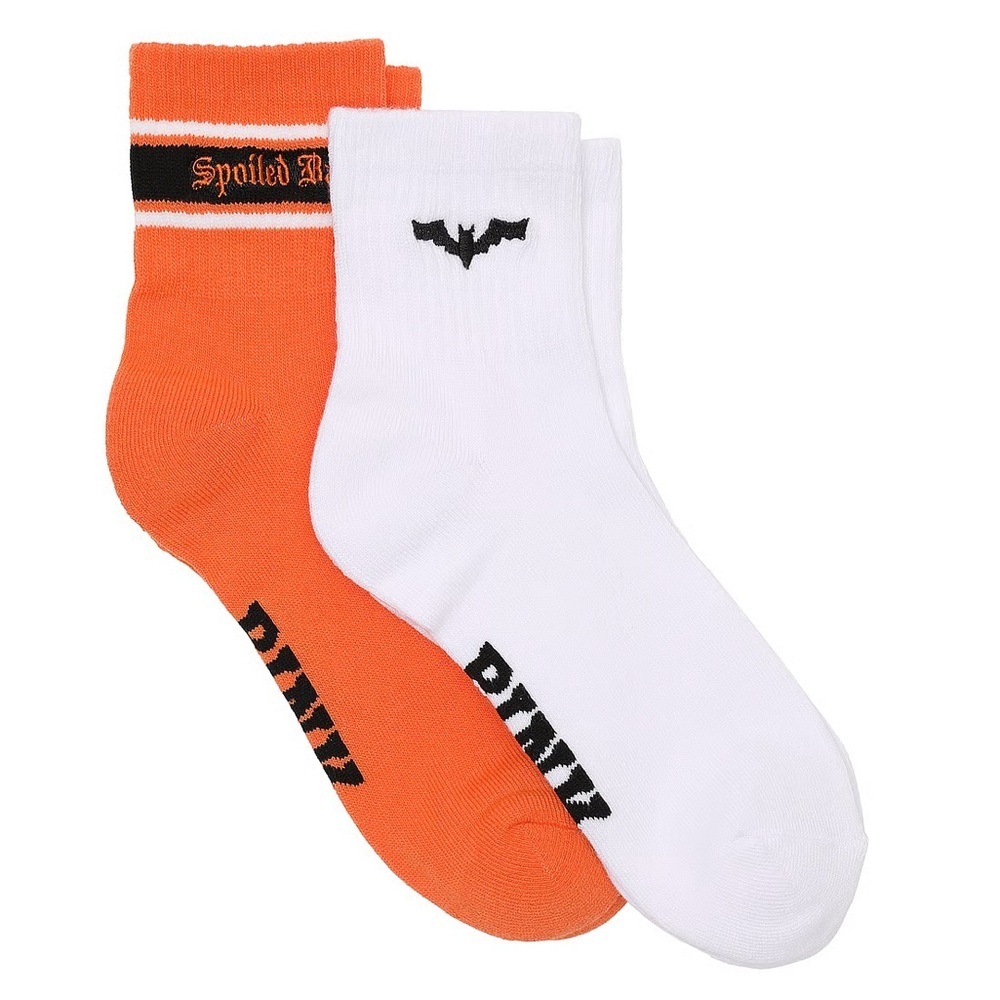 Victoria's Secret PINK Pack of 2 Quarter Socks Halloween Bats NWT